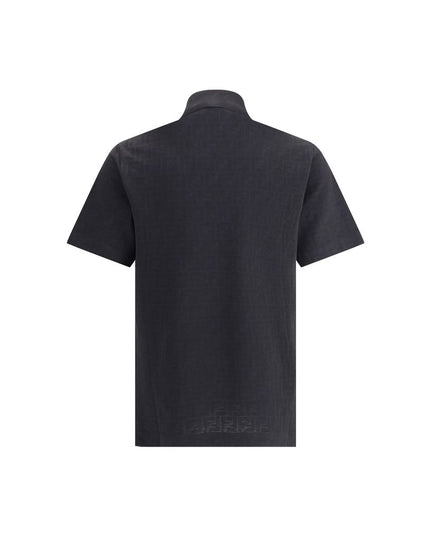 Fendi Black Cotton Polo Shirt