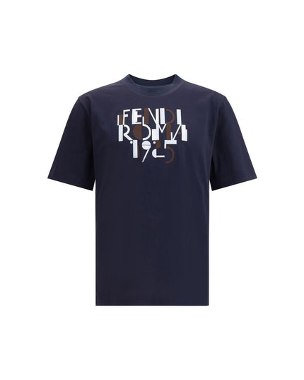 Fendi Blue Cotton T-Shirt