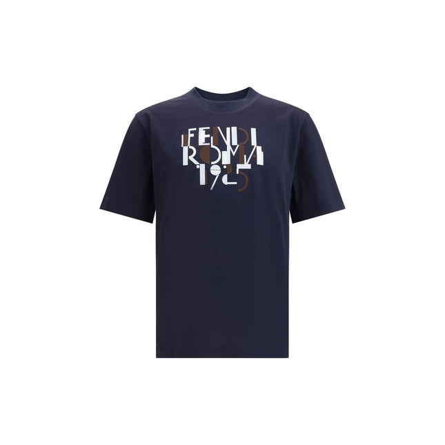 Fendi Blue Cotton T-Shirt