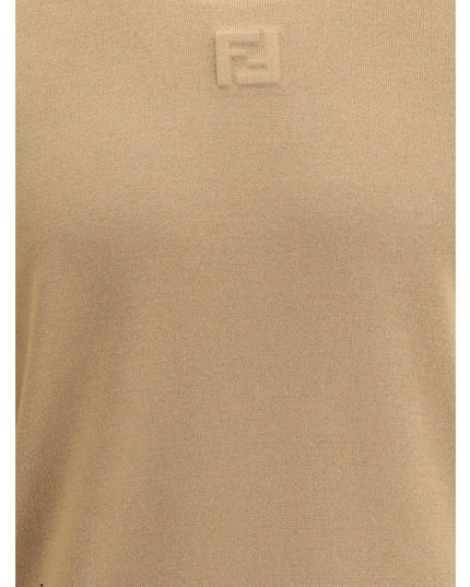 Fendi Beige Fleece Wool Sweatshirt