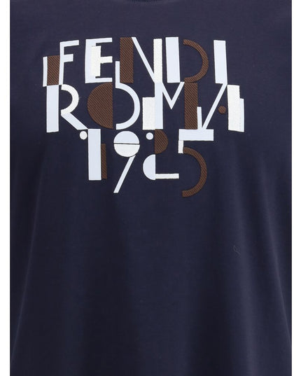 Fendi Blue Cotton T-Shirt
