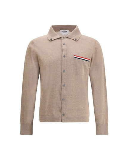 Thom Browne Beige Fleece Wool Cardigan