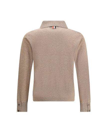 Thom Browne Beige Fleece Wool Cardigan