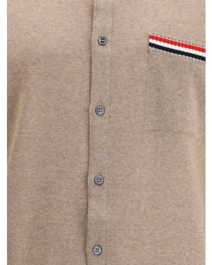 Thom Browne Beige Fleece Wool Cardigan