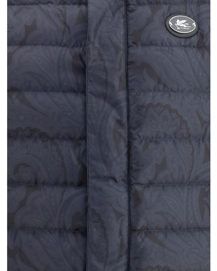 Etro Blue Polyester Sleveless Jacket