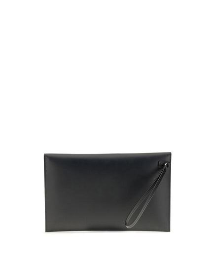 Fendi Black Leather Clutch Bag