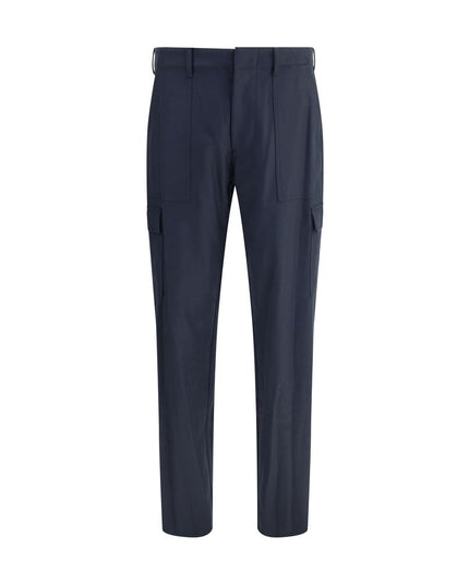 Etro Blue Wool Cargo Pants