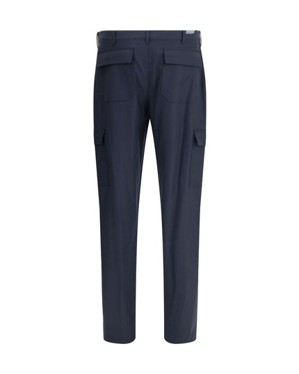 Etro Blue Wool Cargo Pants