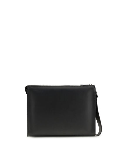 Fendi Black Leather Clutch Bag