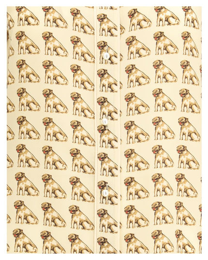 Valentino Beige Silk Pattern Shirt