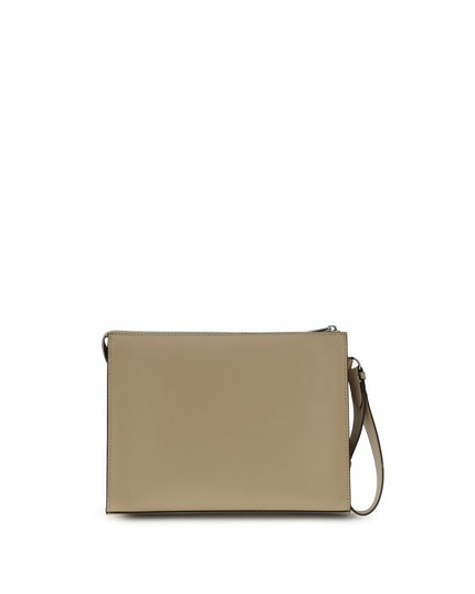 Fendi Beige Leather Clutch Bag