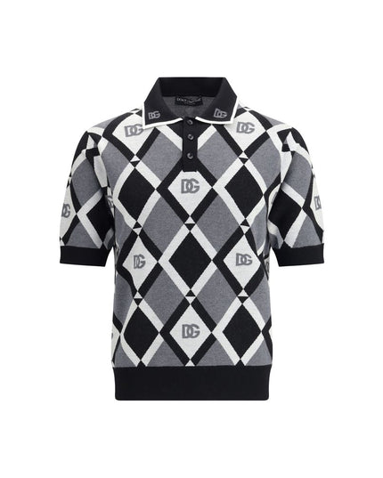 Dolce & Gabbana Multicolor Fleece Wool Polo Shirt