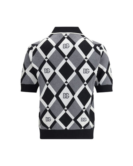 Dolce & Gabbana Multicolor Fleece Wool Polo Shirt