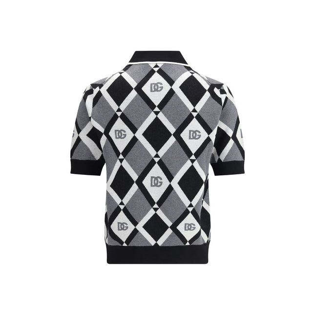 Dolce & Gabbana Multicolor Fleece Wool Polo Shirt