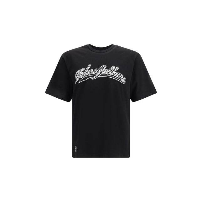 Dolce & Gabbana Black Cotton T-Shirt