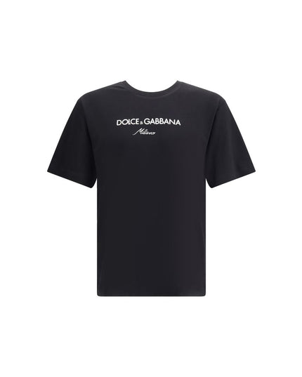 Dolce & Gabbana Black Cotton T-Shirt