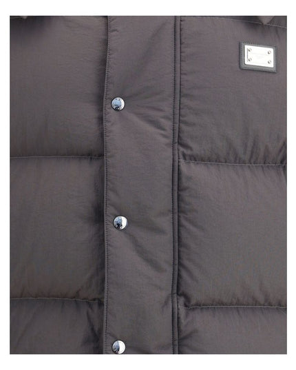 Dolce & Gabbana Gray Polyester Coat