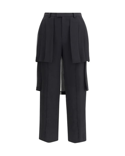 Undercover Black Acetate Casual Pants