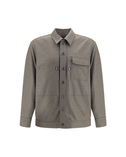 Brioni Gray Wool Coat