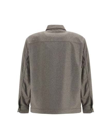 Brioni Gray Wool Coat