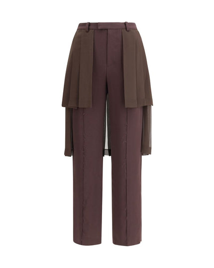 Undercover Brown Acetate Casual Pants