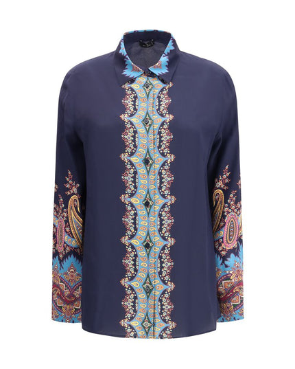 Etro Multicolor Silk Pattern Shirt