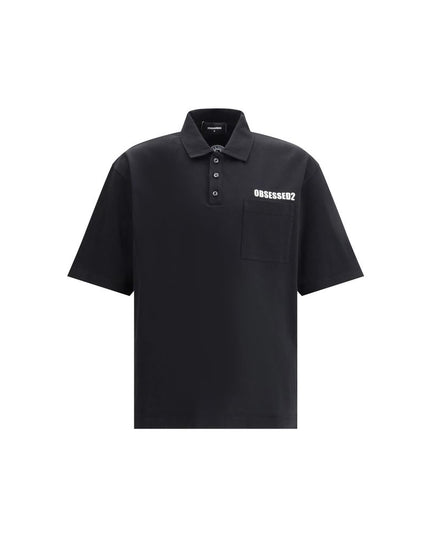Dsquared² Black Cotton Polo Shirt