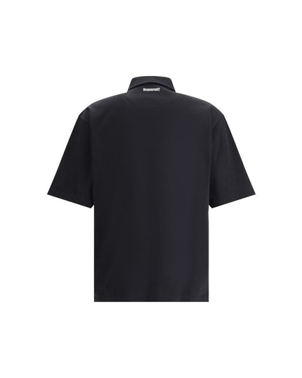 Dsquared² Black Cotton Polo Shirt