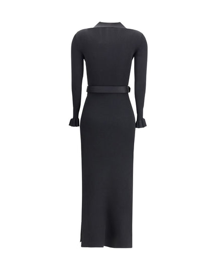 Self-Portrait Black Viscose Casual Dress