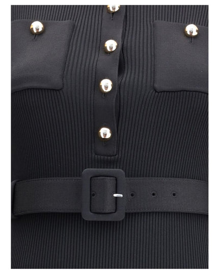 Self-Portrait Black Viscose Casual Dress