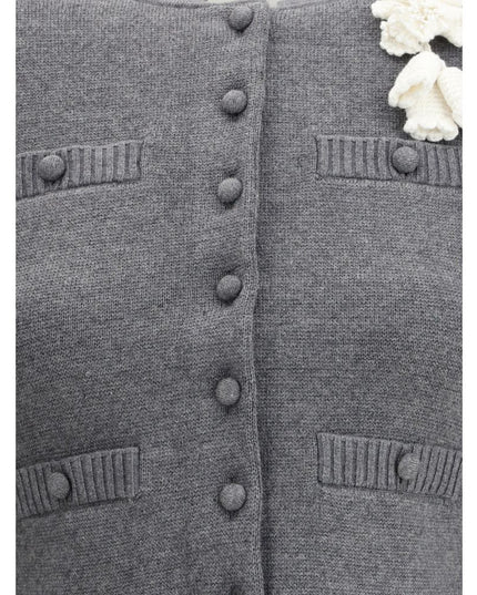 Self-Portrait Crocheted flower Cardigan