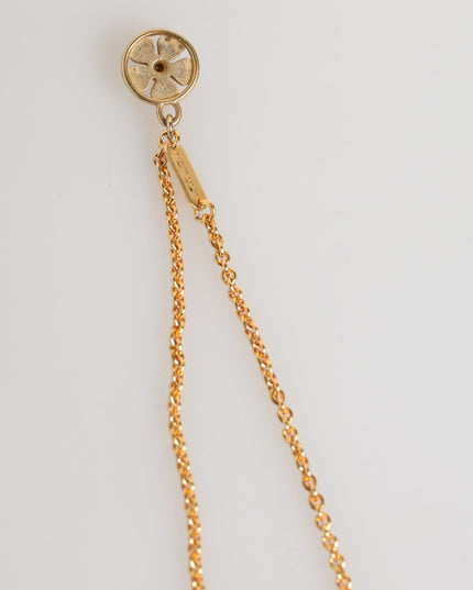 Dolce & Gabbana Gold Medallion Metal Chain Charm Men Pendant Necklace
