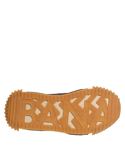 Dolce & Gabbana Beige Neoprene DG Logo NS1 Lace Sneakers Shoes