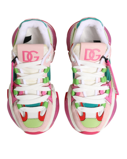 Dolce & Gabbana Multicolor Leather Airmaster Low Top Sneaker Shoes