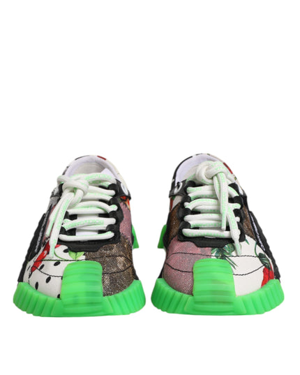 Dolce & Gabbana Multicor DG Logo Leopard Cherry Sneaker Shoes