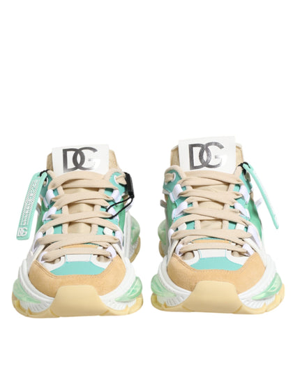 Dolce & Gabbana Multicolor Leather Airmaster Low Top Sneakers Shoes