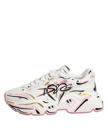 Dolce & Gabbana Multicolor Hand Painted DAYMASTER Sneaker Shoes
