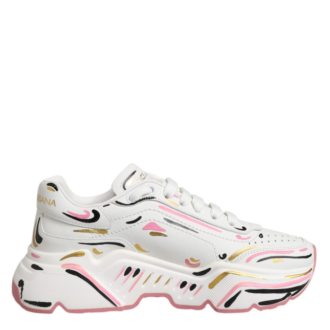 Dolce & Gabbana Multicolor Hand Painted DAYMASTER Sneaker Shoes