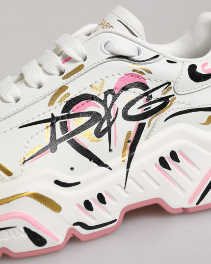Dolce & Gabbana Multicolor Hand Painted DAYMASTER Sneaker Shoes