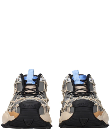 Versace Beige Fabric Sneakers