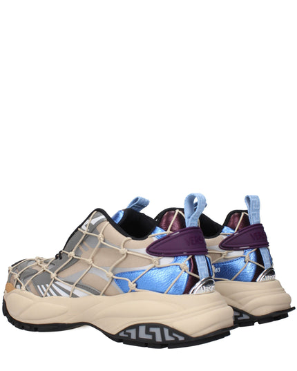Versace Beige Fabric Sneakers
