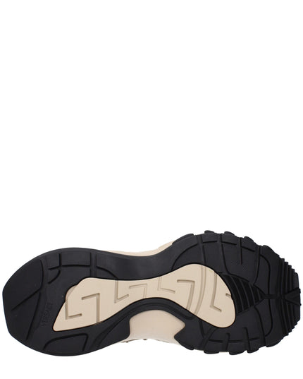 Versace Beige Fabric Sneakers