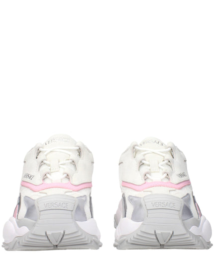Versace White Fabric Chunky Sneakers