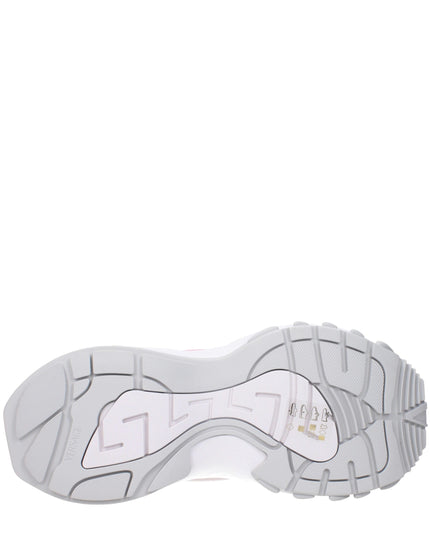 Versace White Fabric Chunky Sneakers
