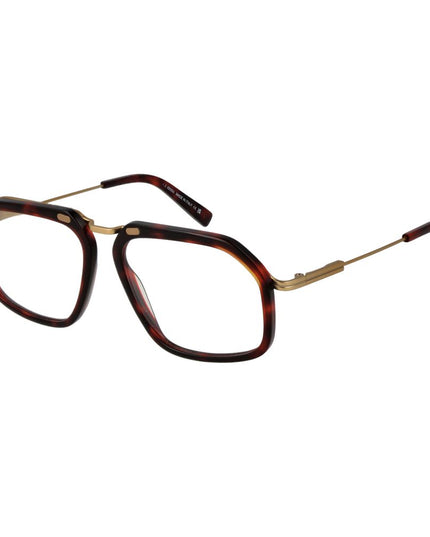 Ermenegildo Zegna Burgundy Men Glasses Frame