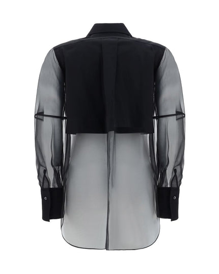 Brunello Cucinelli Black Cotton Pattern Shirt