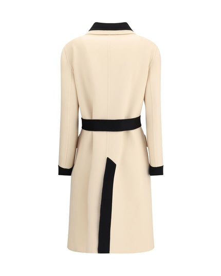 Valentino Cream Fleece Wool Coat