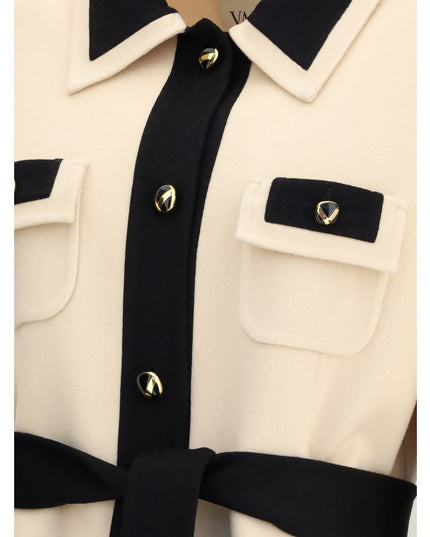 Valentino Cream Fleece Wool Coat