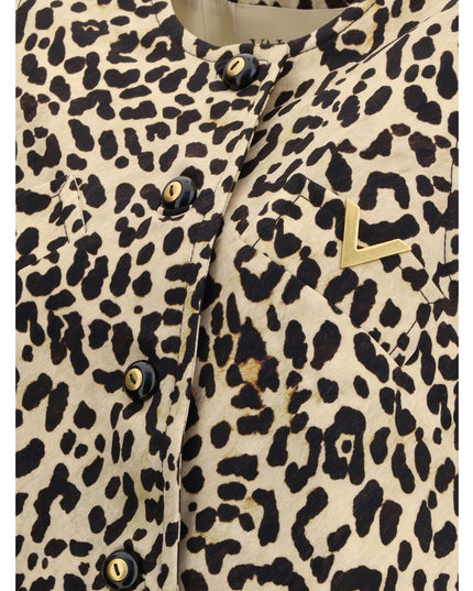 Valentino Multicolor Fleece Wool Sleveless Jacket