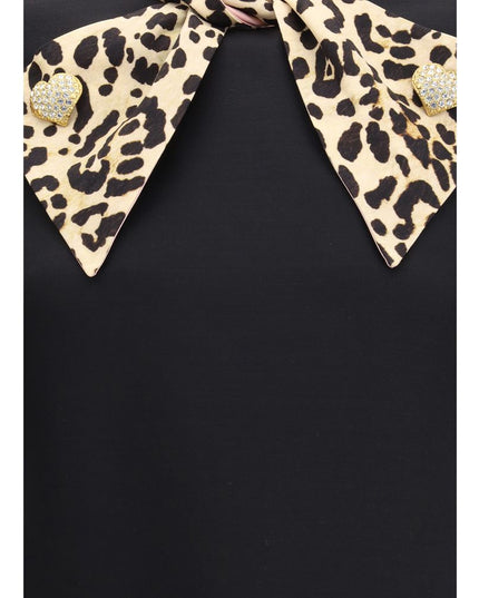 Valentino Black Fleece Wool Casual Dress